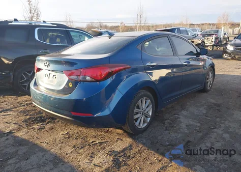 2016 Hyundai Elantra Se from USA, damaged, VIN KMHDH4AE5GU480336